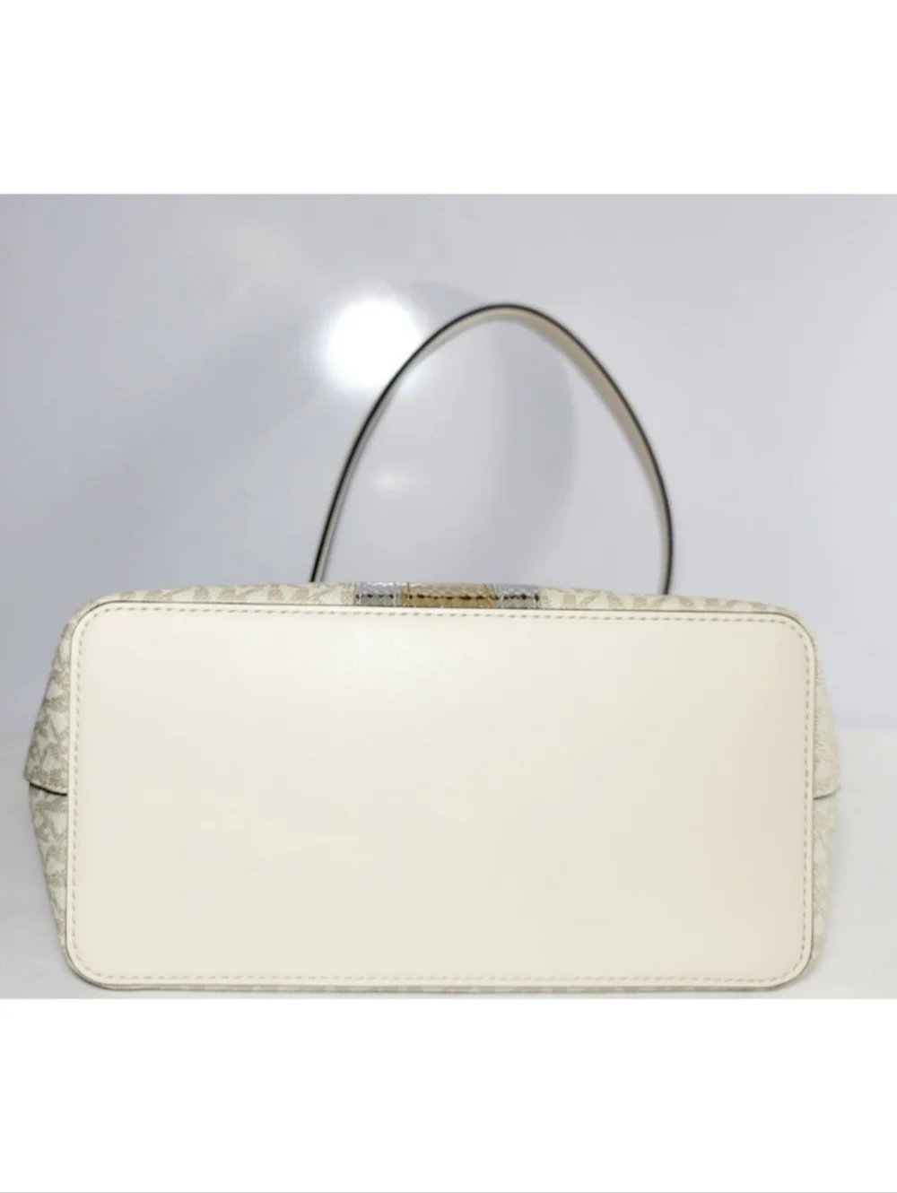 Michael Kors Pratt Medium MK Logo Bucket Shoulder Bag.